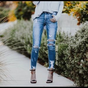 DAISY JANE II Distressed Skinny Jeans